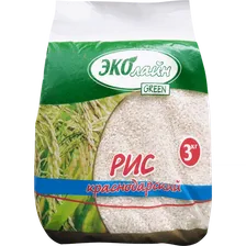 Крупа рисовая Эколайн Green шлифованная 3 кг